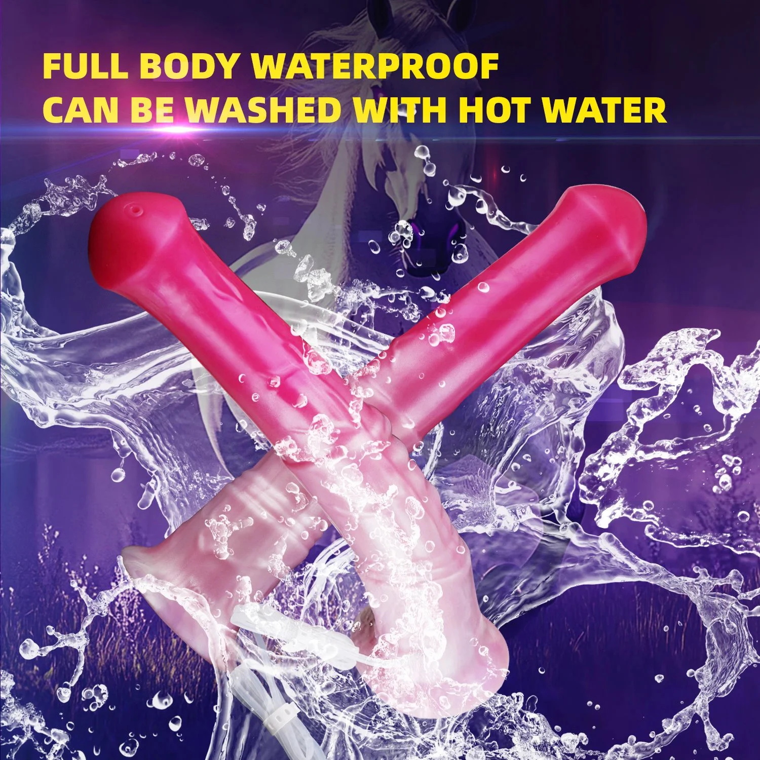 Long Horse Ejaculation Fantasy Dildo With Sucker Squirting Animal Penis Anus Butt Plug Sex Product for Couple Adult Games