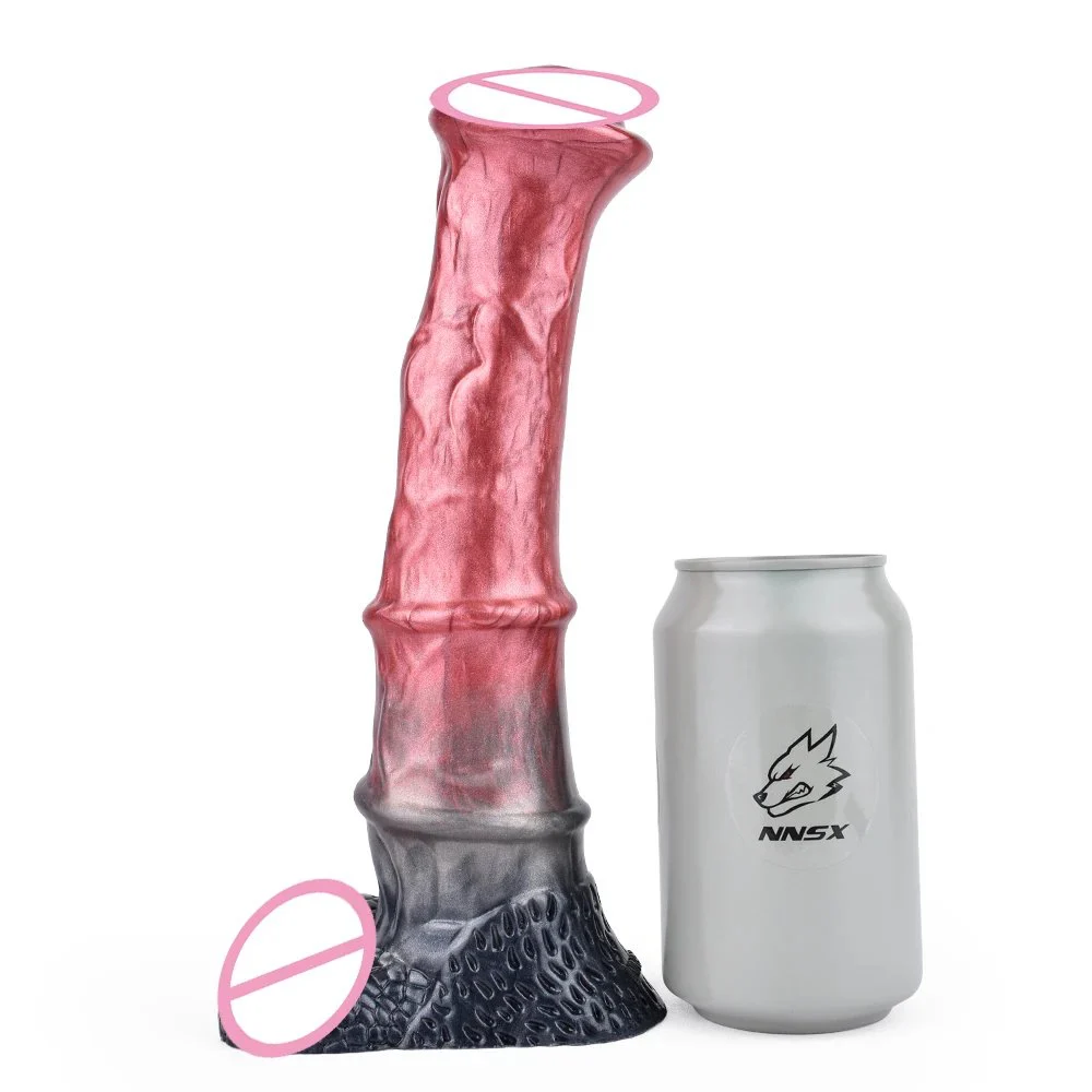 Mixed Silicone Made with Suction Artificial Horse Dildo Toy Female Masturbation Curved Shaft Sex Toy G-spot Anal Play