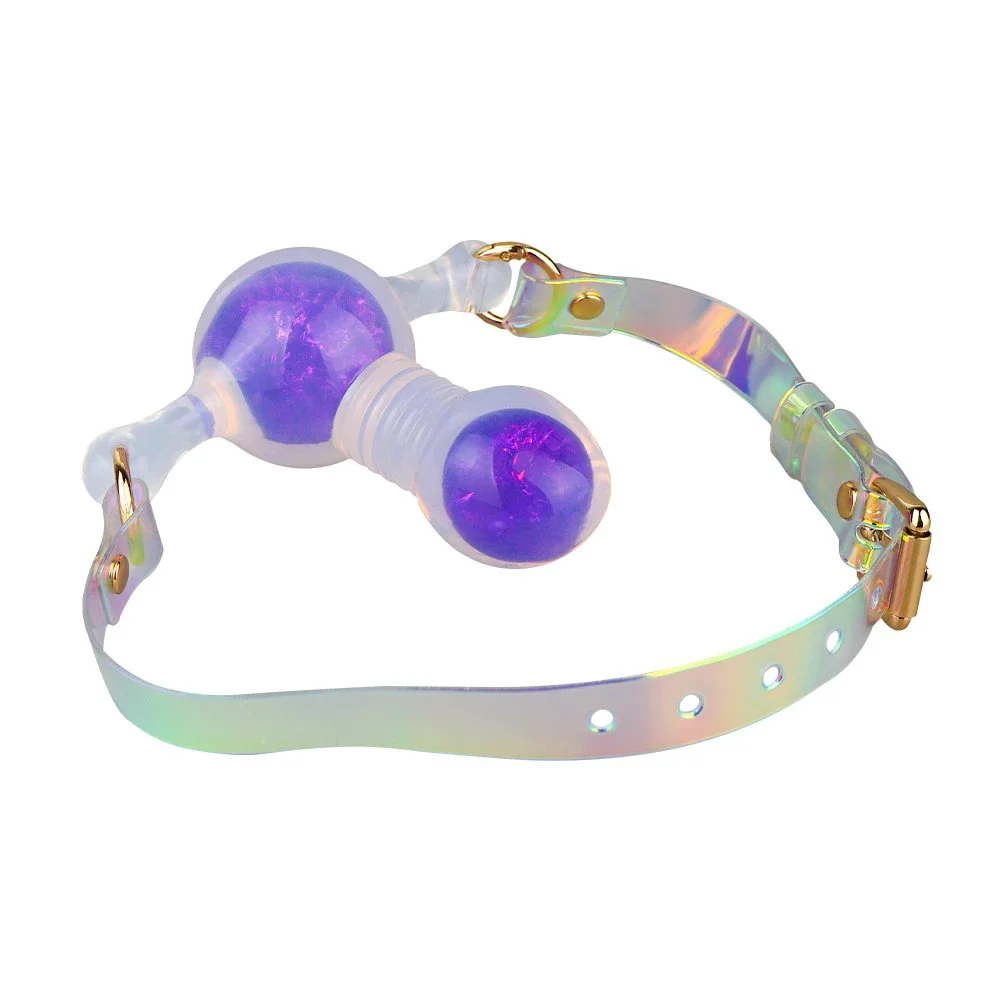 Style High-Quality Crystal Mouth Gags with 2 Sizes & Color Options Mouth Gags for Adult BDSM Bondage