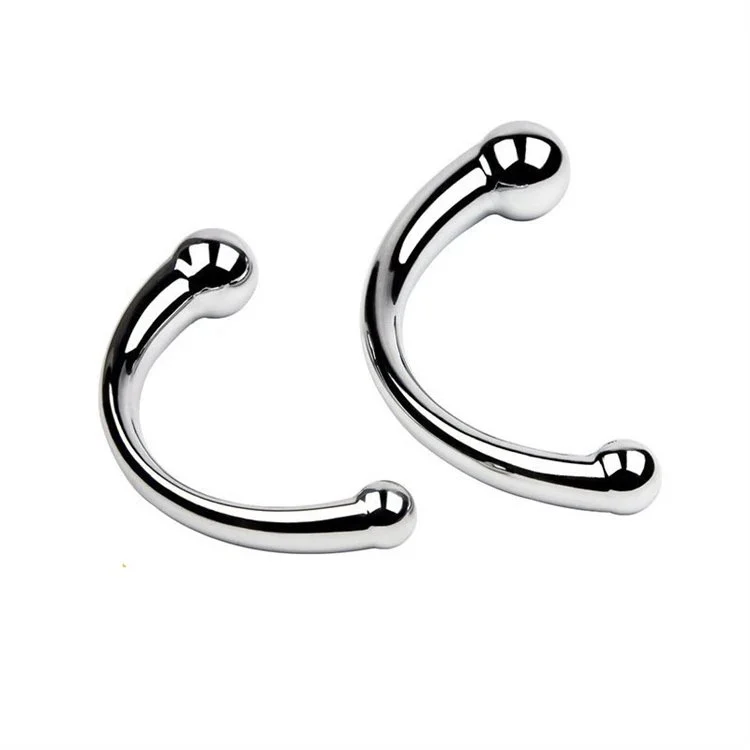 Sex Toys Metal Penis Anal Plug Dildo Stainless Steel Double Ended G Spot Wand Massage Stick