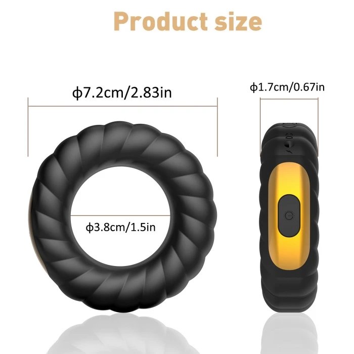 Waterproof Vibrating Cock Ring Sex Toys Penis Ring with Intense Vibration