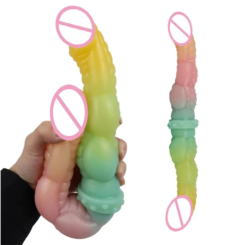 Silicone Cock Anal Plug Dildo for Men Women Gay Masturbators Double Heads Penis
