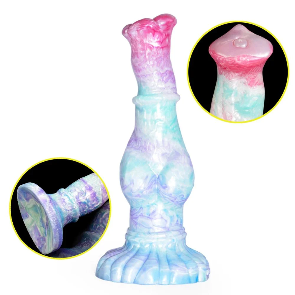 Soft Fantasy Dog Dildo Female Masturbator Sex Toys Real Feeling Realistic Anal Plug Penis Silicone Suction Cup Dildos Women Man