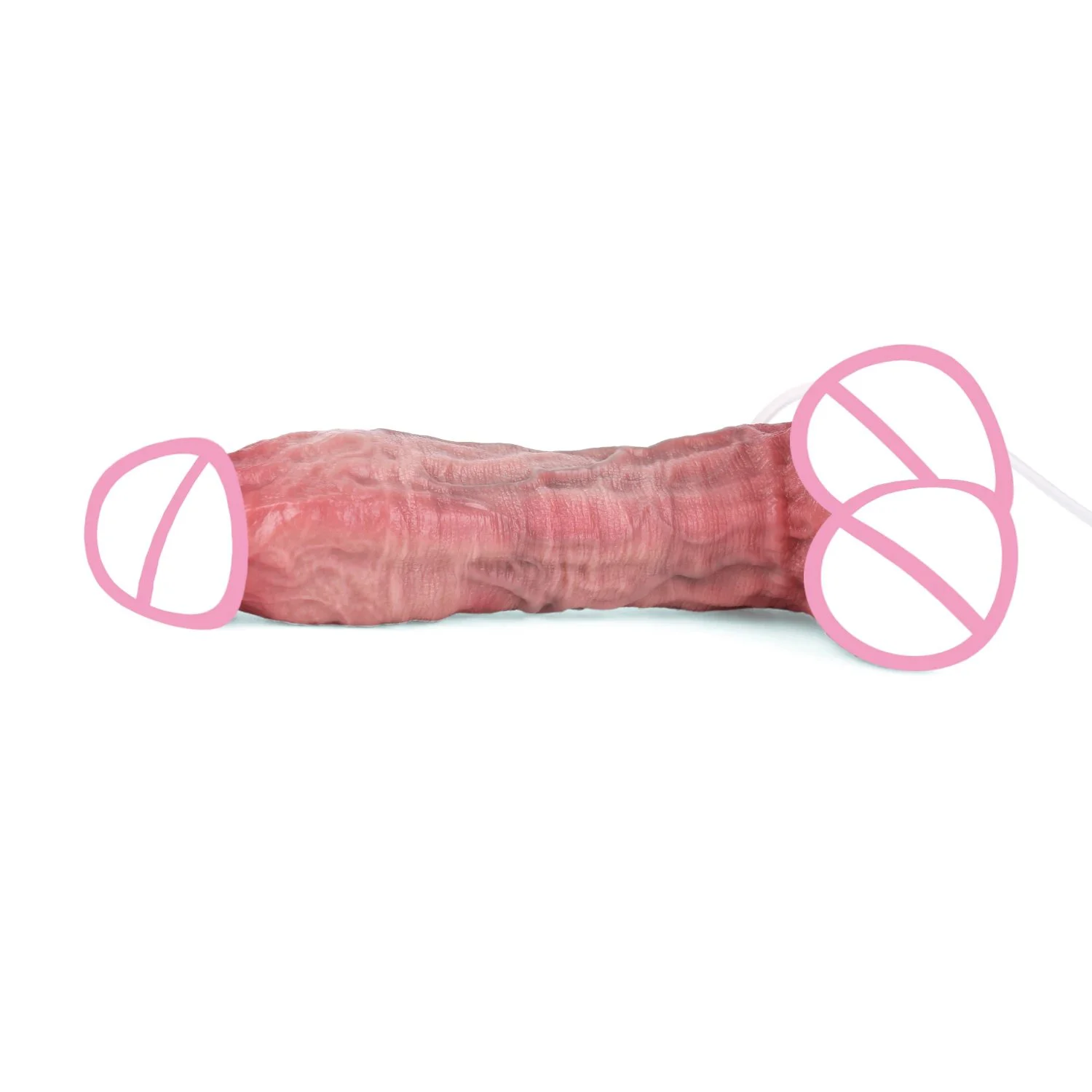 Safety Silicone Suction Cup Dildo Suitable for Adults, Water-jet Dildo with Double-layer Construction Sexual Toy