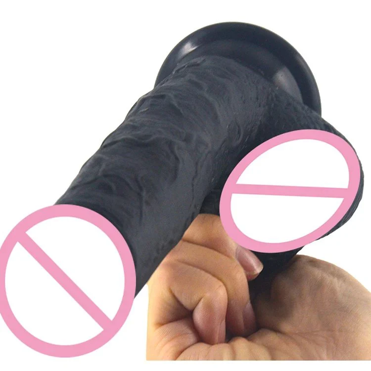 Silicone Sextoy Hardness Inside Soft Outside Dildo with Strong Suction Cup for Female Sample Free