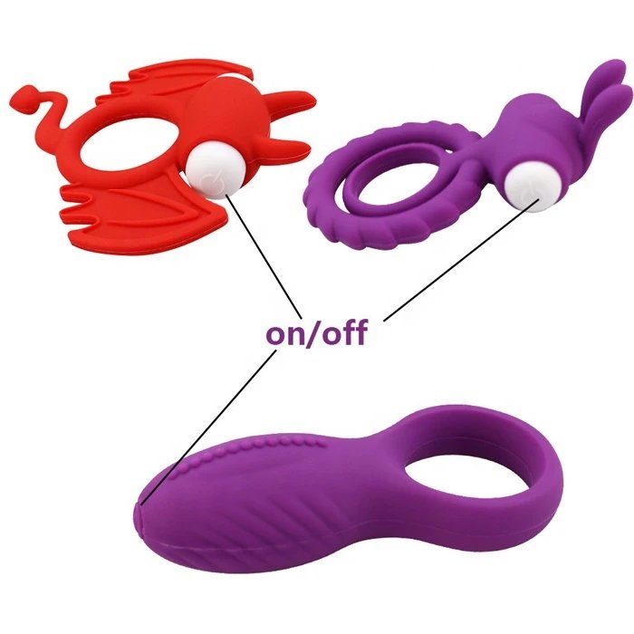 Medical Silicone Sex Toys for Men Waterproof Cock Ring With Clitoral Vibrator for Delay Ejaculation Penis Ring Product