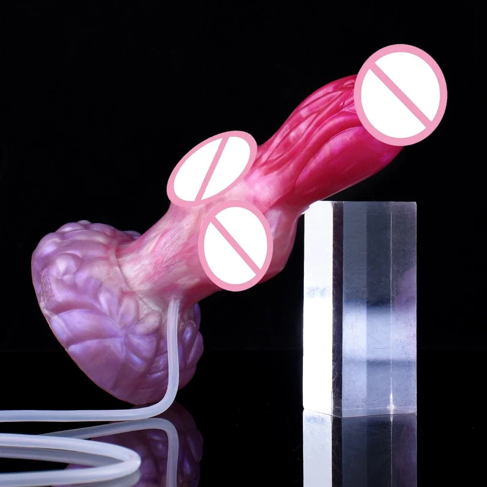 Liquid Silicone Ejaculation Dildo Penis Masturbation Sex Toys Fantasy Animal Dog Knot Dildo Squirting Dildo for Women
