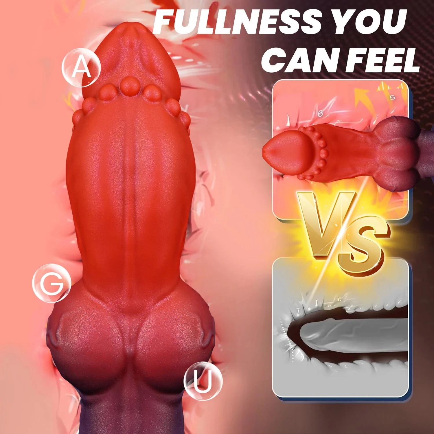 Short Thick Knot Liquid Silicone Waterproof Dildo with Suction Cup Fat Knotted Girth Large Adult Sex Toys for Women