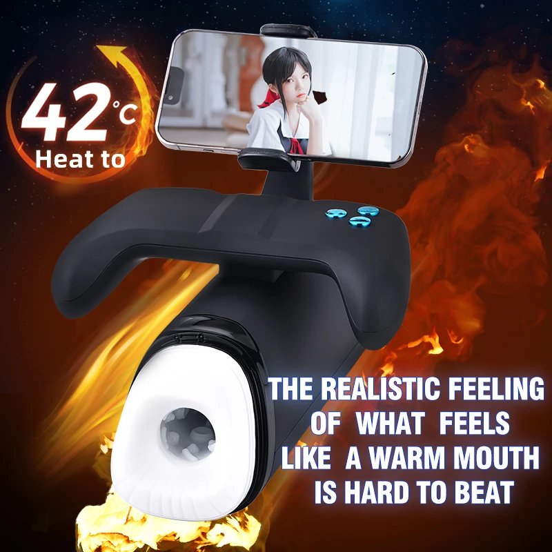 Super Automatic Telescopic Masturbador Male Masturbation Cup With Mobile Phone Holder Electric Pocket Sex Men Machine for Male