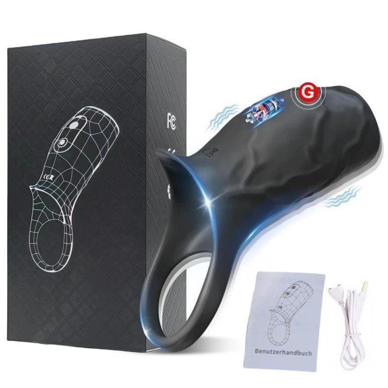 Wolf Tooth Set Thickening Vibrating Locking Ring for Couples Physical Enlargement Sex Toy