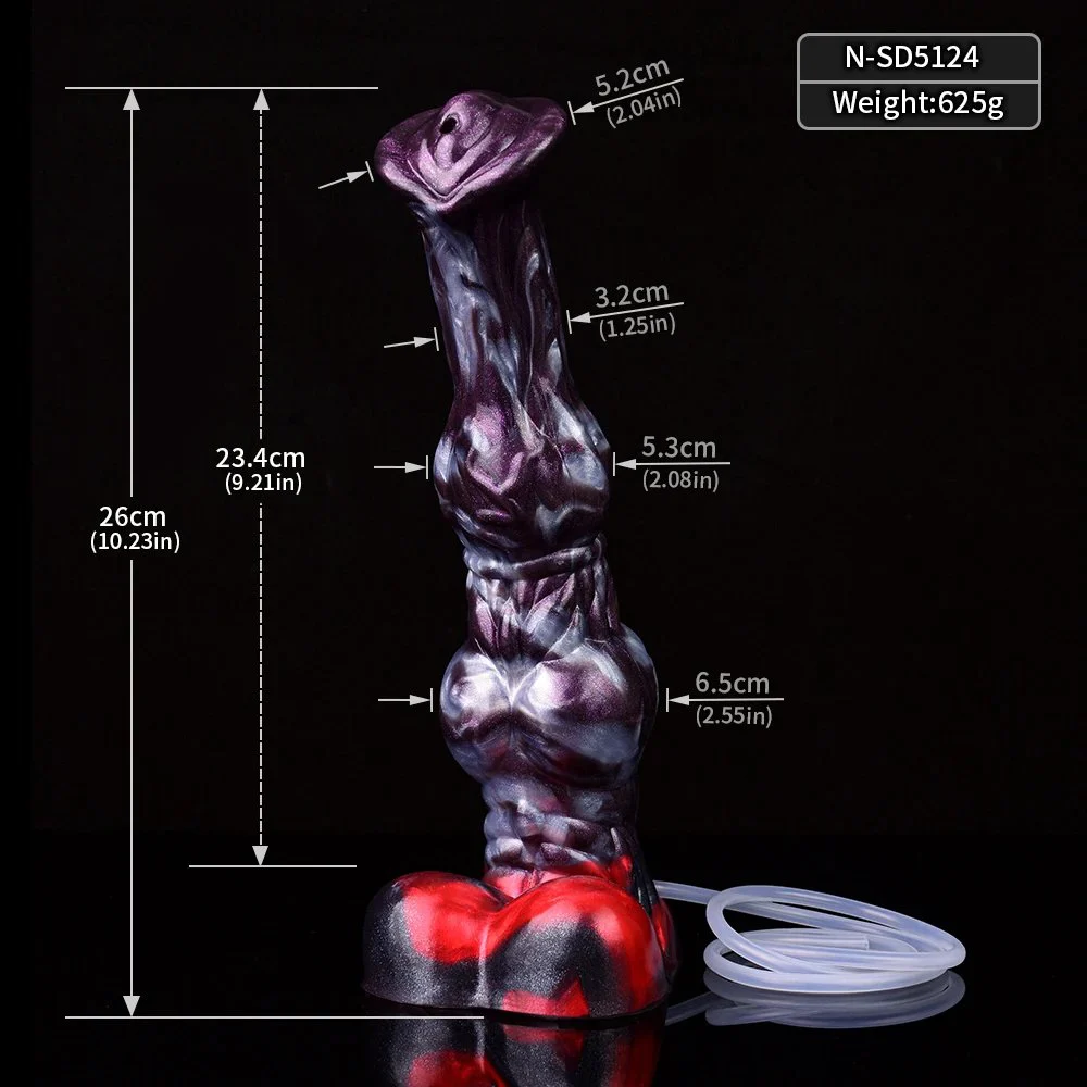 Huge Dildo Horse Cock Knot Ejaculation Dildo With Suction Cup Spray Liquid Squirting Horse Dildo Squirting Cock