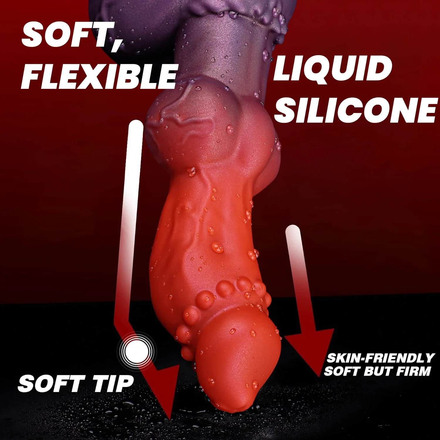 Short Thick Knot Liquid Silicone Waterproof Dildo with Suction Cup Fat Knotted Girth Large Adult Sex Toys for Women