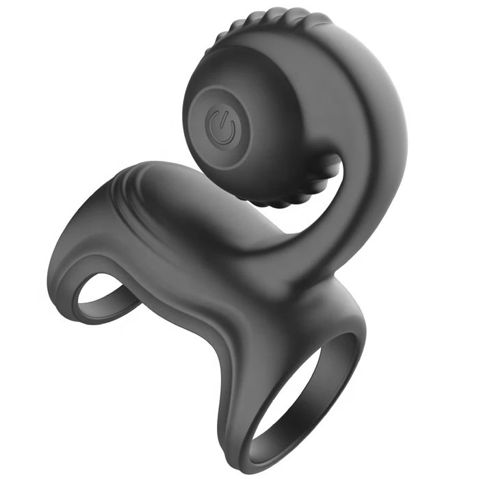 Men's Silicone Cock Ring Sex Toy 10 Frequency Snail Vibrating for Delay Ejaculation Stimulating Couple