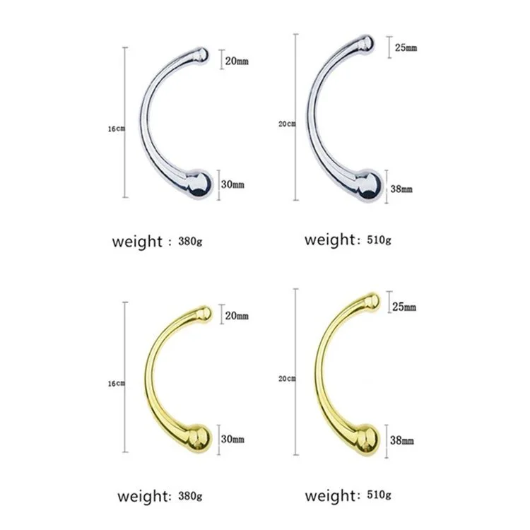 Sex Toys Metal Penis Anal Plug Dildo Stainless Steel Double Ended G Spot Wand Massage Stick