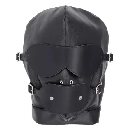 Bondage Black Hood Head Covering Mouth Plug Hood Adult Products Sex Couples Other Sex Toys Couple Training