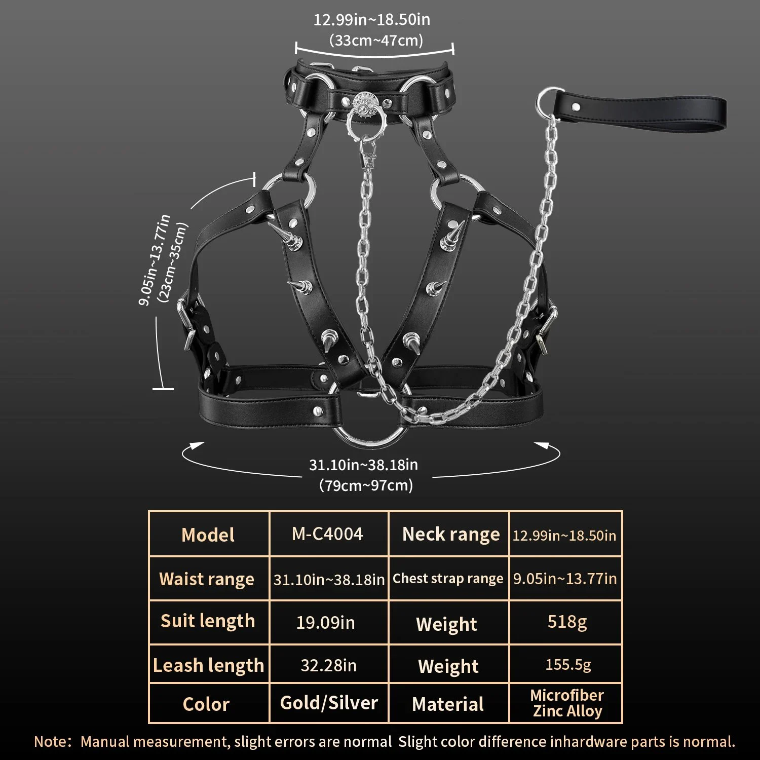 Women Leather Rivets Collar Harness Bondage Set Multiple Options Choker Fetish Straps Costume Restraints Adjustable