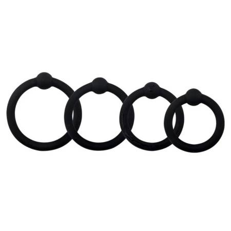 4pcs Set Silicone Penis Ring Cock Ring for Men Vibrating Sex Toys with Delay Ejaculation Function