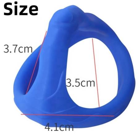 Adult Male Silicone Triple Penis Ring Cock Ring Scrotum Locking Metal Material Functioned for Delay Ejaculation