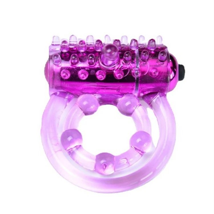 Rubber Penis Ring for Man Delay Ejaculation Double Vibrating Cock Rings Sex Toys Men