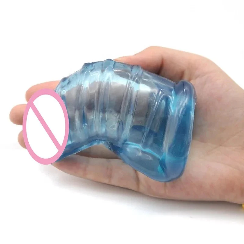 Soft Cock Sleeve Male Sex Toy Penis Sleeve TPR Chastity Cage