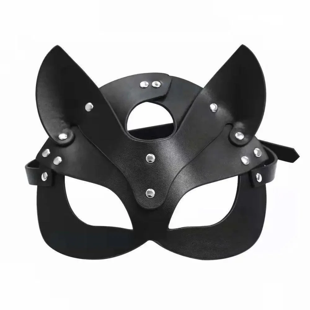 Women's Leather Masquerade Mask Cat and Fox Masks for Party Halloween Role-Playing Props High Quality Promotional Supplies