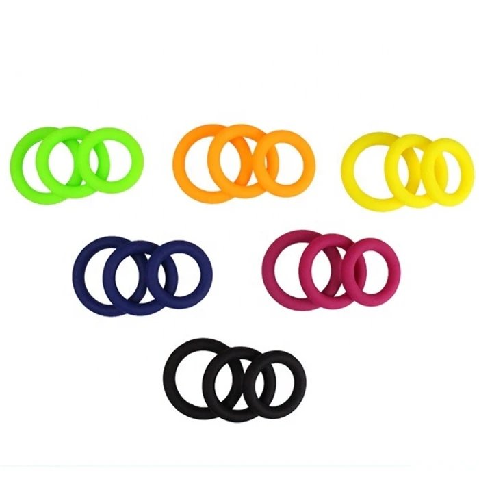Colorful Men's Penis Ring Sex Toys 3 Sizes Cock Locking Ring for Delay Purpose