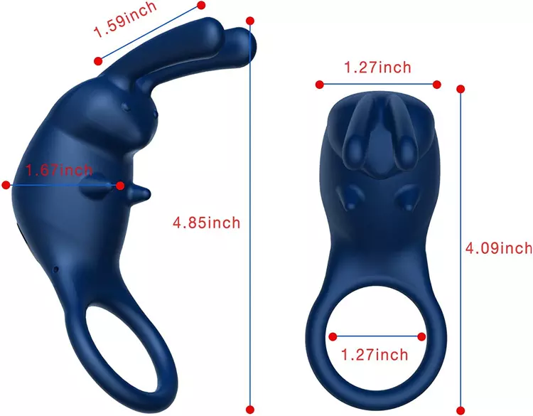 Sex Toys for Men Penis Ring Vibrator With Rabbit Ears Rechargeable 10 Speeds Vibrating Cock Rings