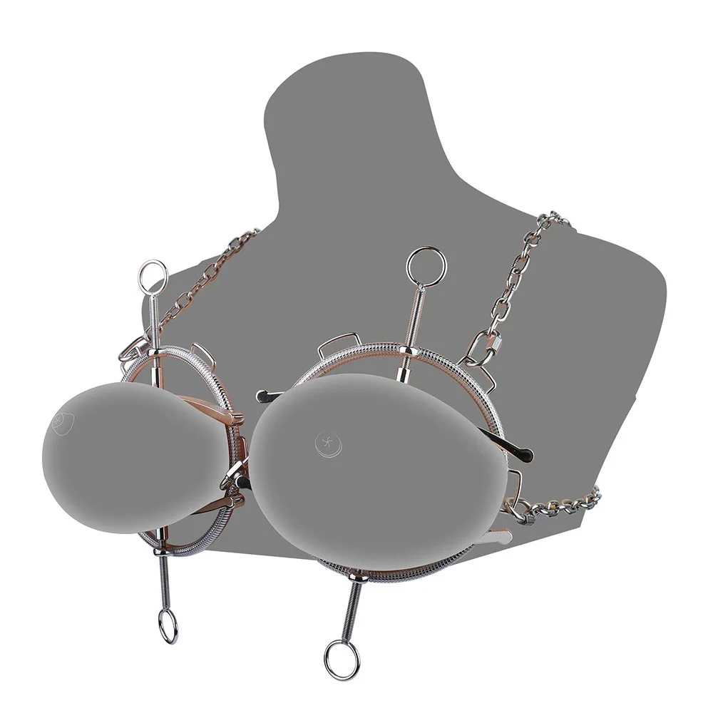 Stainless Steel Chest Clamp Wearable Breast Bondage Clamp-on Woman Masturbation Pleasure Artifact Sex Toys for Women