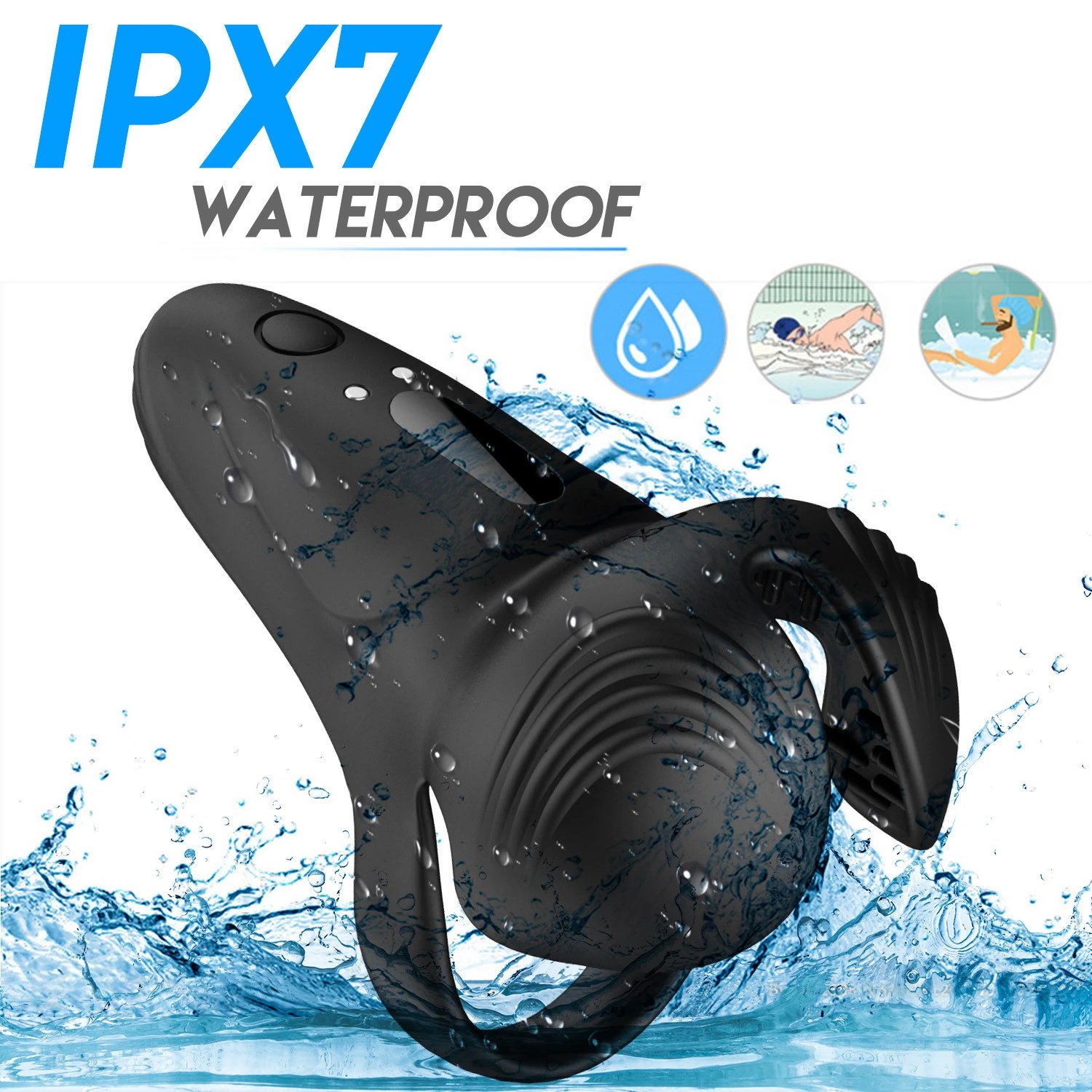 IPX7 Wearable Silicone Electric Stimulate Prostate Massager Remote Control Vibrating Anal Butt Ejaculation Ring Vibrator Adult