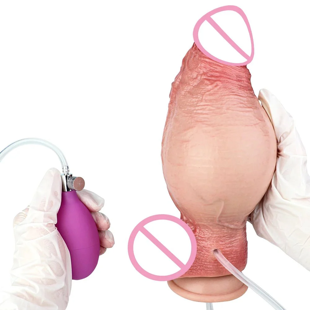 Huge Realistic Squirting Dildo Artificial Silicone Woman Dildo Inflatable Ejaculation Dildo Adult Toys