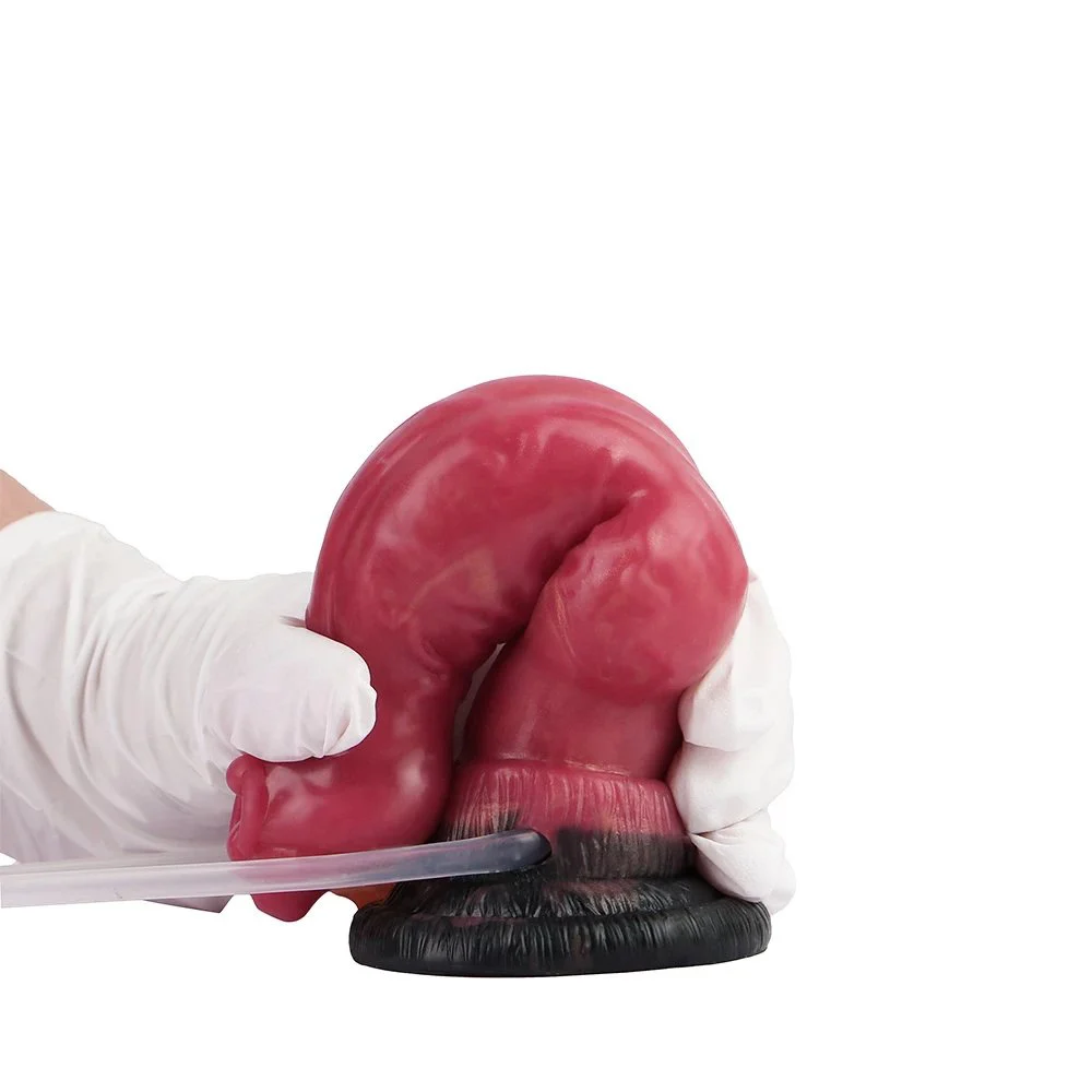 Inflatable Ejaculation Dildo Fantasy Monster Wolf Penis Soft Silicone Female Masturbator Adult Fun Sex Toys