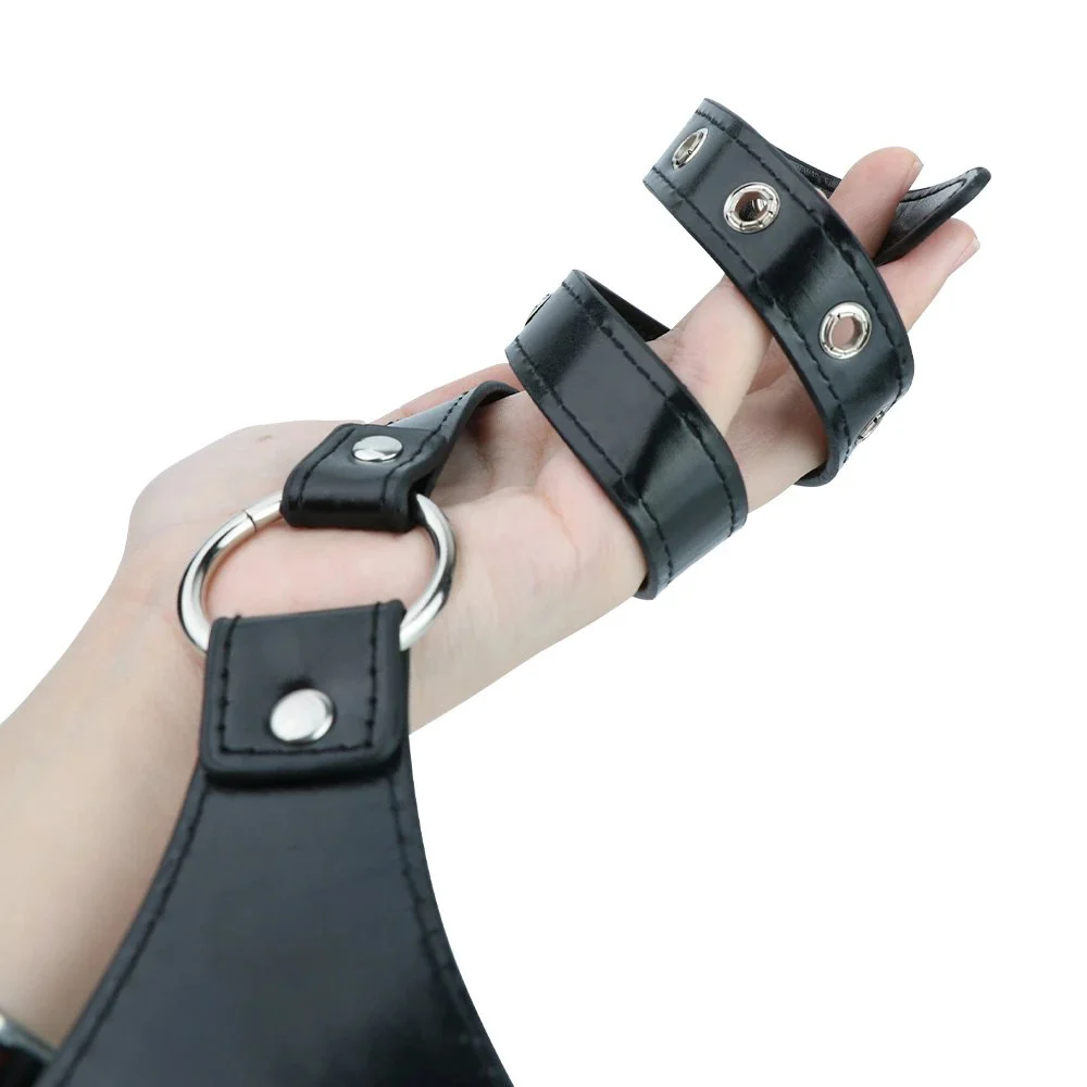Women's BDSM-style Thong Underwear an Interactive Body Restraint Product Designed for Leather Enthusiasts. 18+ Adult Lingerie