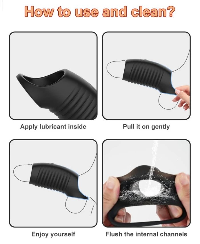 Frequency Varying Vibrating Penis Sleeve Aerator Vibrator for Enhanced Sexual Experience
