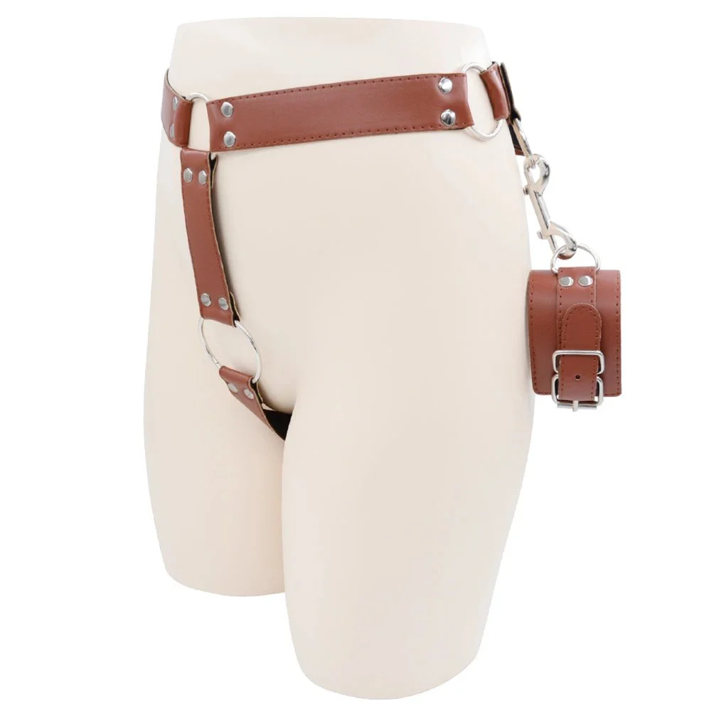 Bondage Men's Underwear With Handcuffs Cock Ring Adult Underwear for Men Sex Underwear Restraint Strap Other Sex Toy