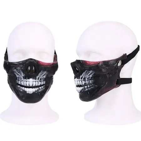 Skull of Original Half-face Mask with Beastly Skull Design for Adult Play Liquid Silicone Material