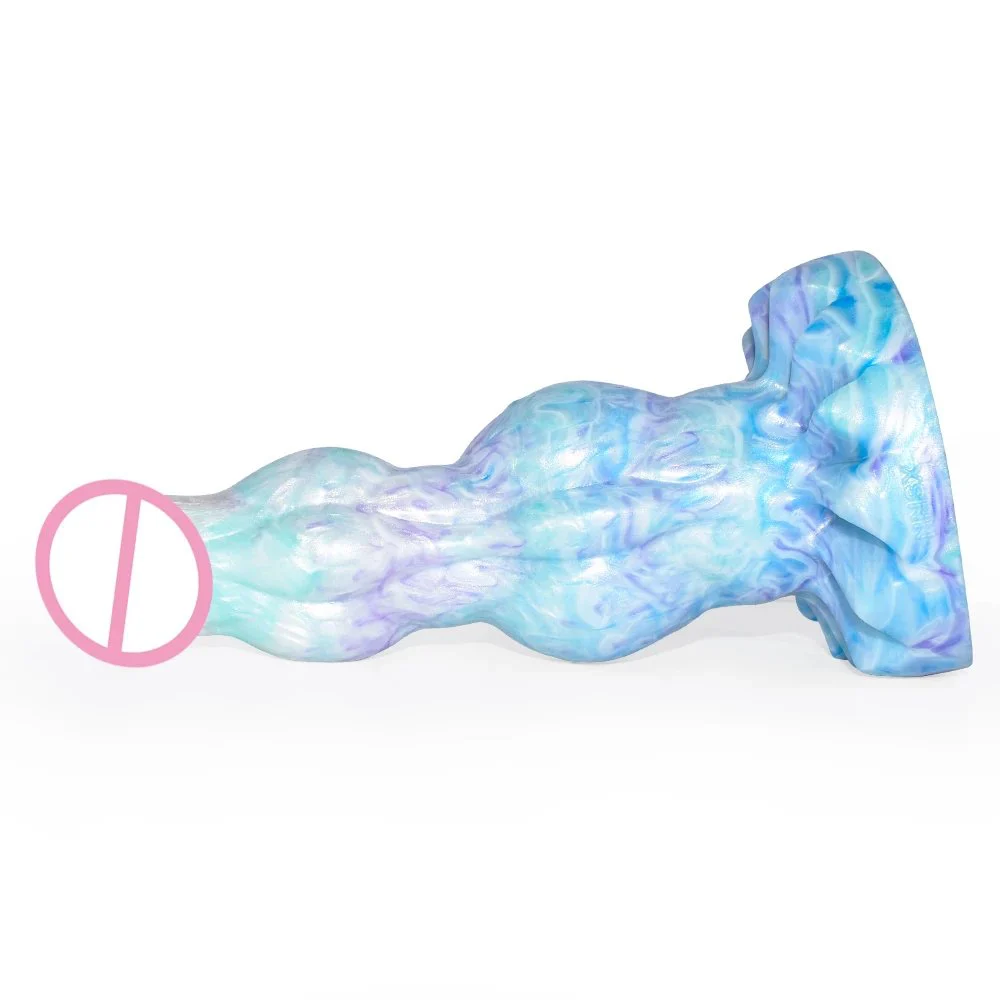 Large Knot Dog Horse Dildo With Sucker Big Dong Colorful Anal Plug Fantasy Animal Penis Silicone Sex Toys for Women