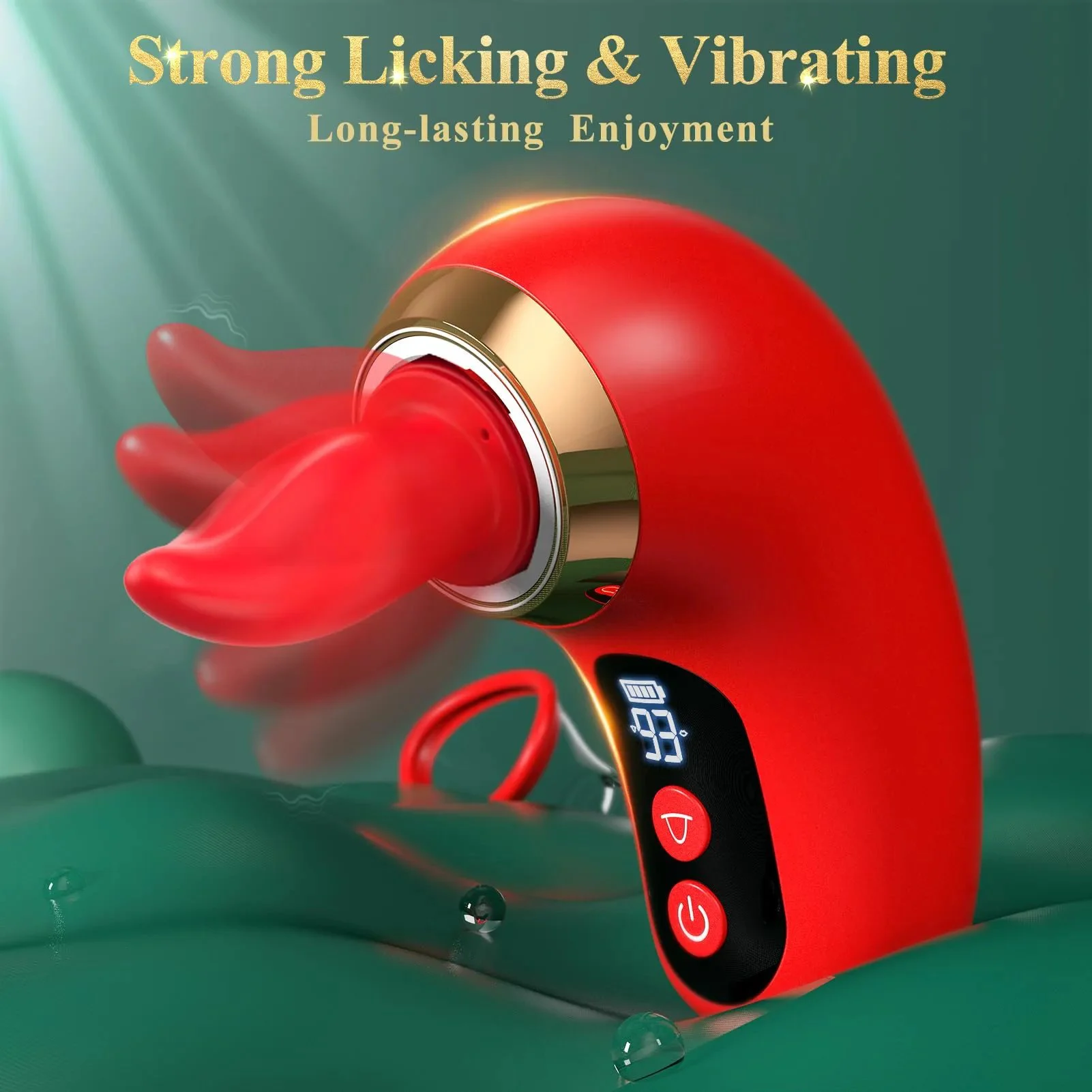 LCD Display Removable Cup Clitoral G Spot Vibrators Female Masturbation Device Sucking Tongue Licking Vibrator Sex Toy for Women