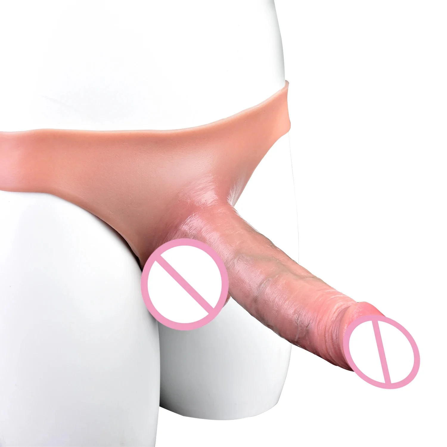 7.4''Silicone Hollow Sleeve Dildo Panties Wearable Dildo Strap on Dildo Lifelike Realistic Cock Sleeves for the Man Woman Couple