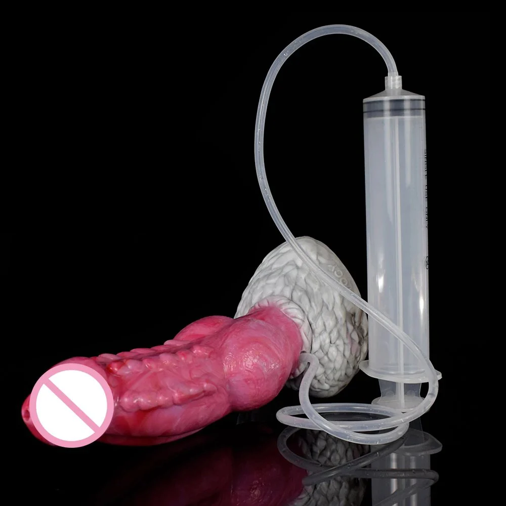 New Adult Monster Wolf Squirting Dildo Soft Silicone Water Spray Penis Realistic Huge Ejaculating Dildo for Women Sex