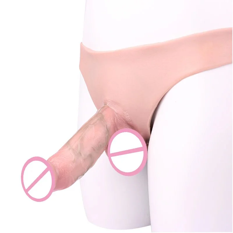 Big Strap on Hollow Dildo Pants Wearable Penis Sleeve Panties Male Dildo Enhancer Penis Extender 18+ Sex Toys