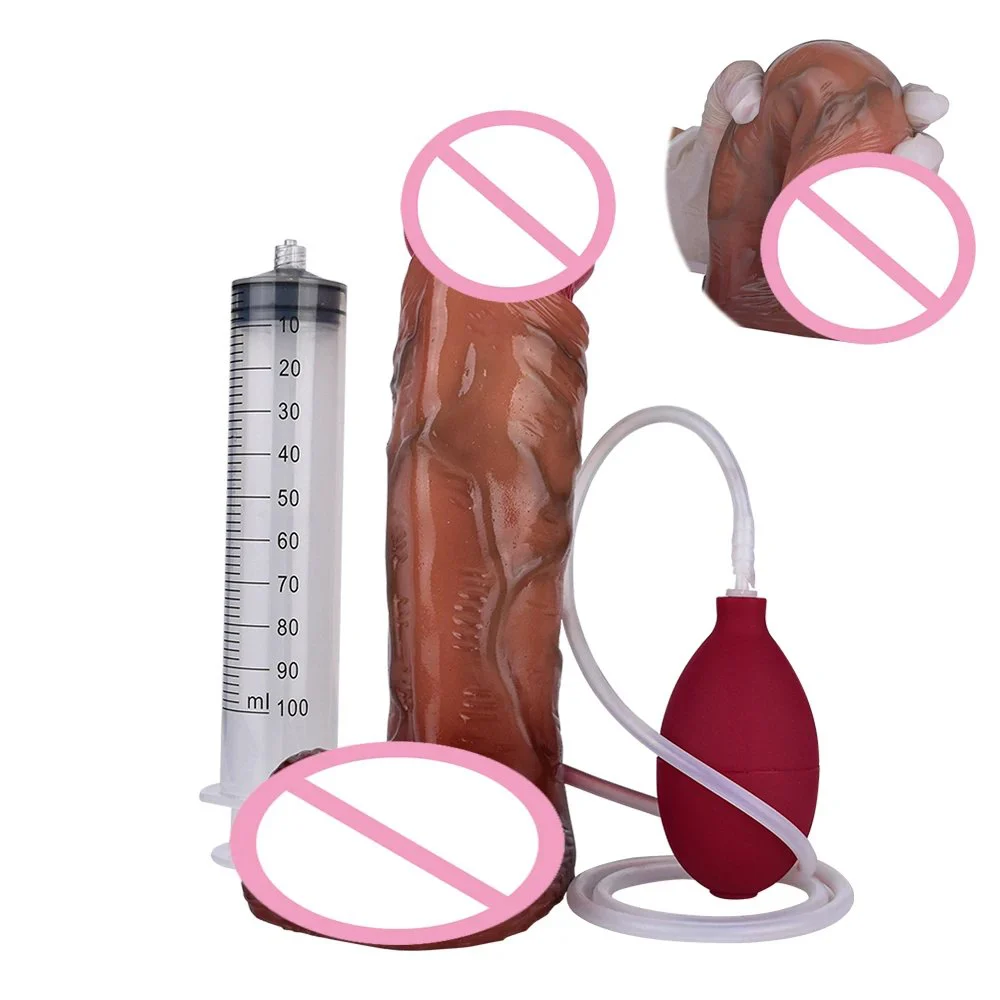 Silicone Realistic Ejaculation Dildo Suction Cup Skin Touch Realistic Squirting Penis Anal Plug Sex Toys for Women