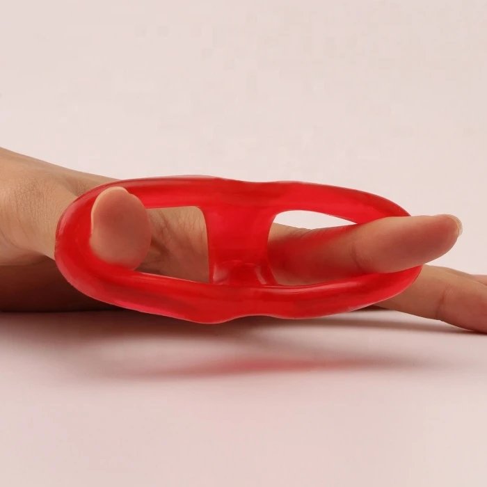 Stretchable Men's Silicone TPE Adult Sex Toys Delay Cock Ring Jelly Rubber Penis Ring for Men