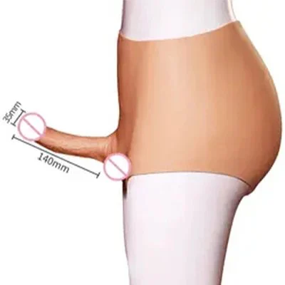 Soft Adult Men Hollow Artificial Penis Underwear Women Man Masturbation Wearable Realistic Silicone Dildo