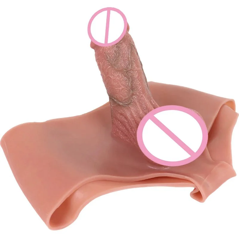5.3 Inches Penis Pants Strap on Hollow Dildo for Men Soft Big Penis Gay Dildo Pants Male Extender Enlargement Sex Toy Adult