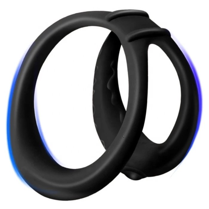 Men's Double Cock Ring Delay Ejaculation Penis Sex Toys