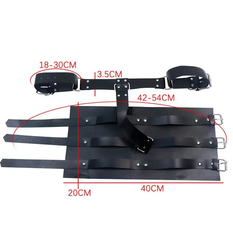 Adult Sex Toy Leather Back Handcuffs Bondage Gear Adjustable for Couples