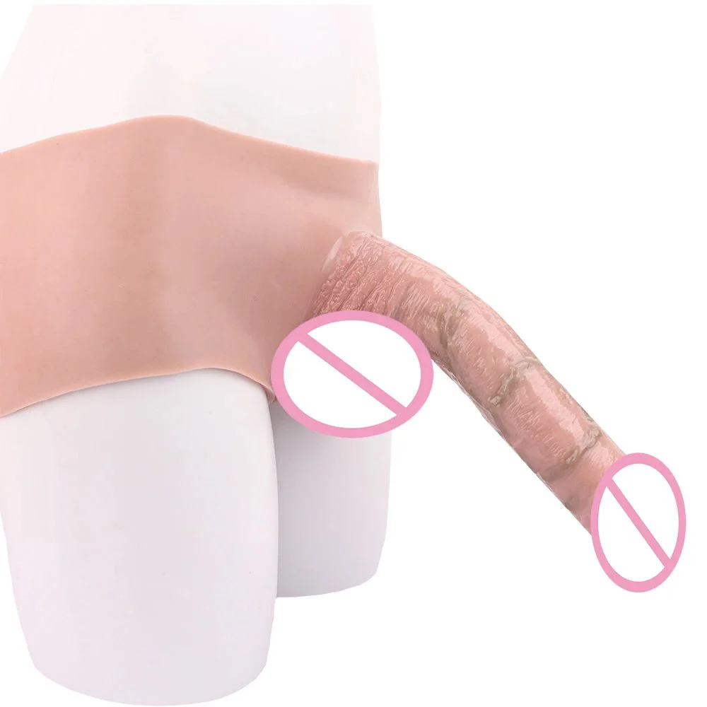 Skin Friendly Hollow Silicone Realistic Strapon Dildo Panties Sex Toys for Women Men Penis Pants