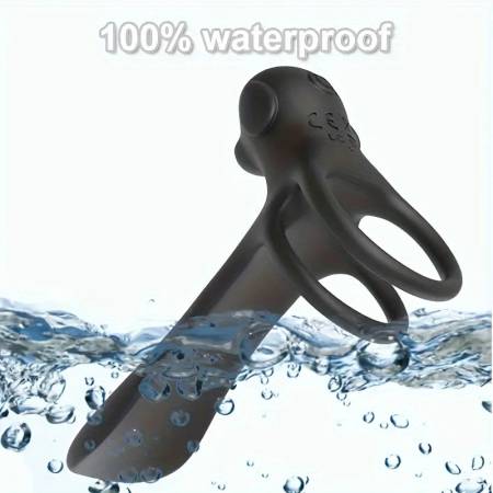 Men's Prostate Massager Anal Plug Vibrator with Sperm Lock Ring Ejaculation Trainer Penis Ring