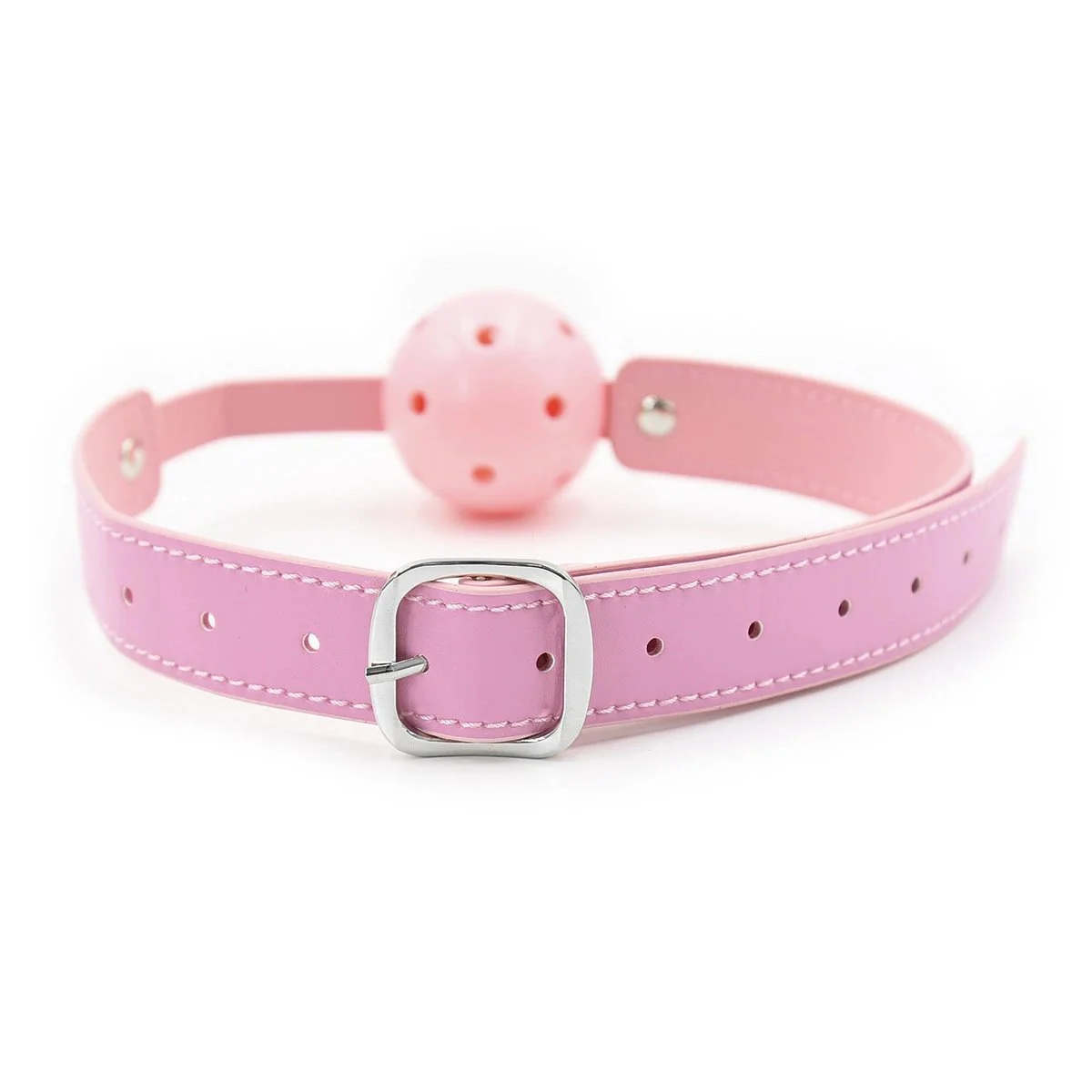 Games Sex Toys Rolling Buckle Breathable Deluxe Ball Gag PU Leather Mouth Gag for BDSM