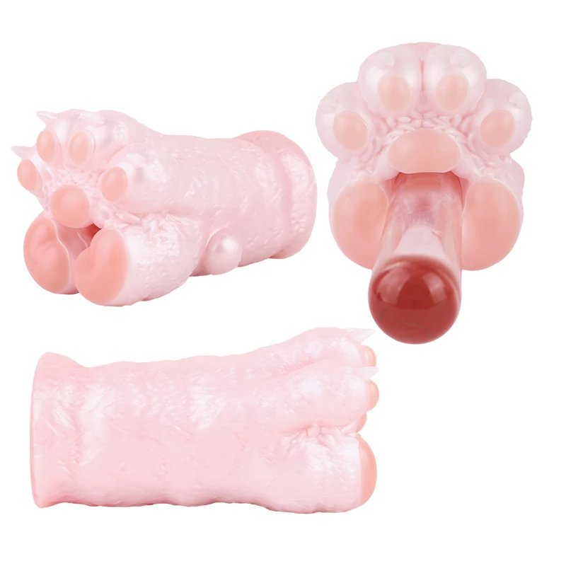 Super Soft &Cute Silicone pink cat Claws Male Masturbator Sex Toy Male Prostate Massage Stroker Penis Stimulation Sex Toys